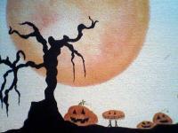 Fall - Creepy Pumpkin Patch - Premium Acrylic On Canvas